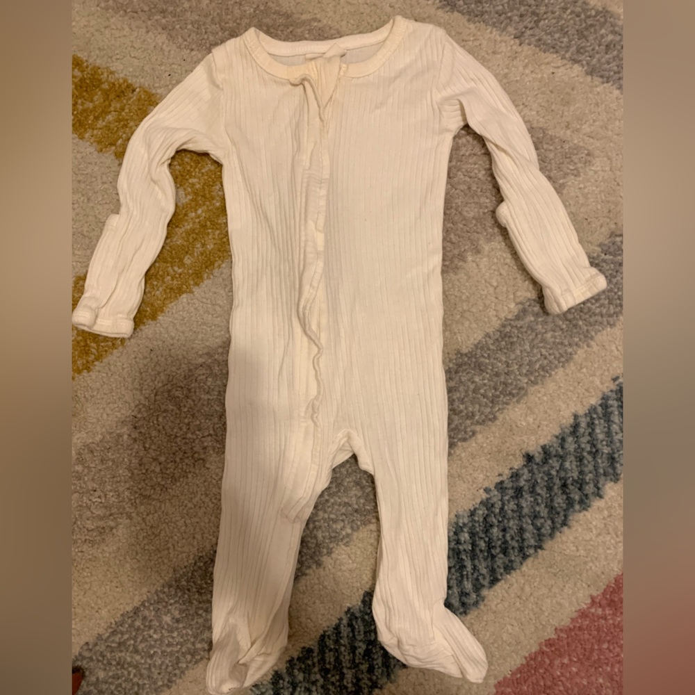 Spearmintlove white footie onesie